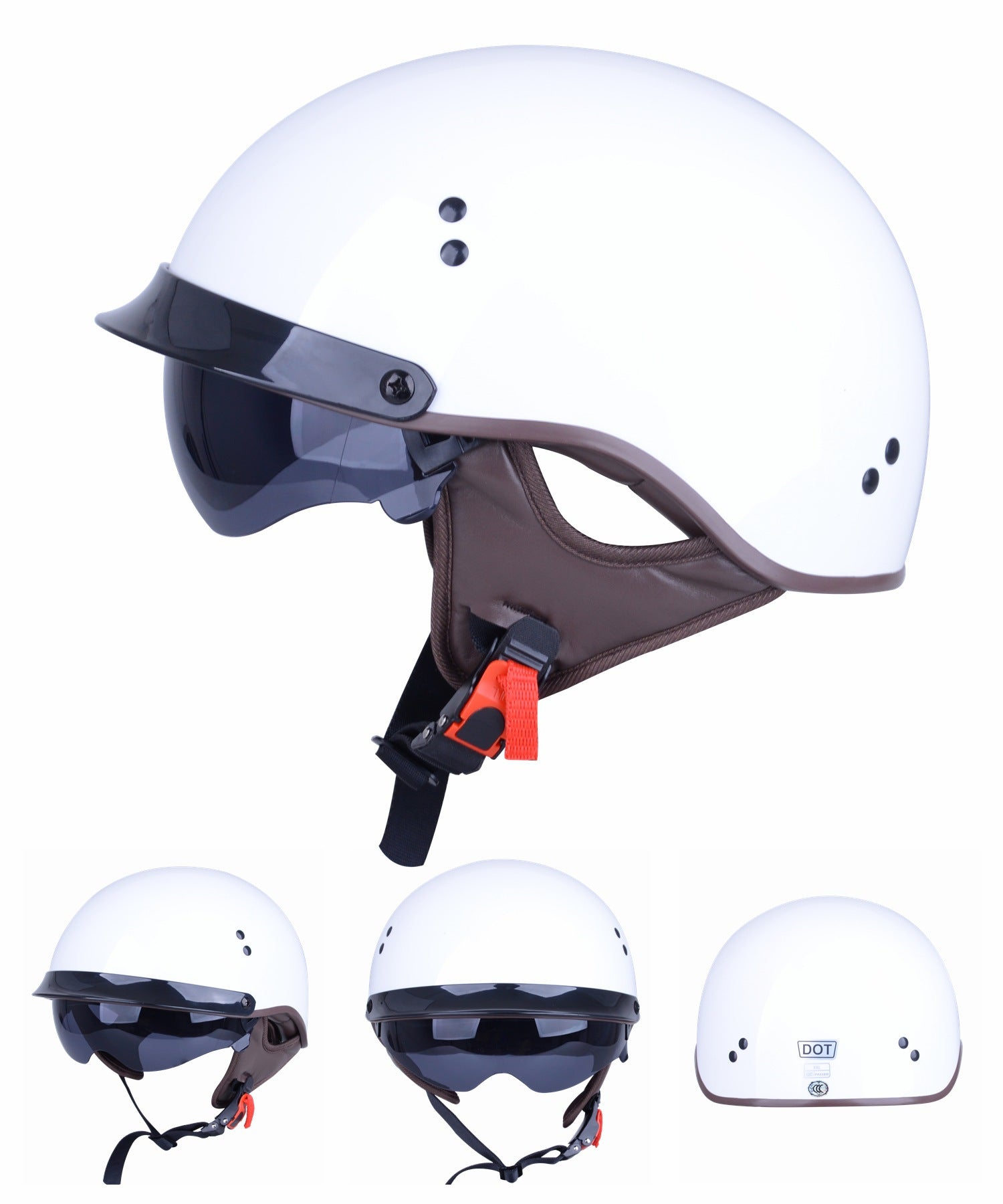 Retro Motorcycle Four-season Men's Harley Riding Helmet