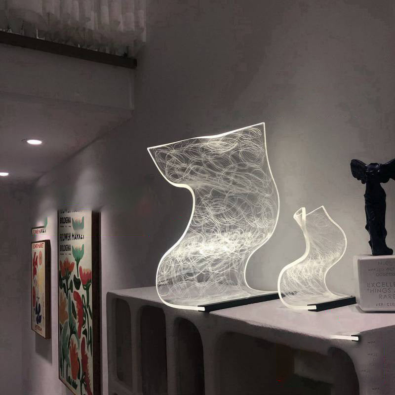Lampe de chevet chaleureuse à l'esthétique soignée, petite veilleuse de décoration intérieure