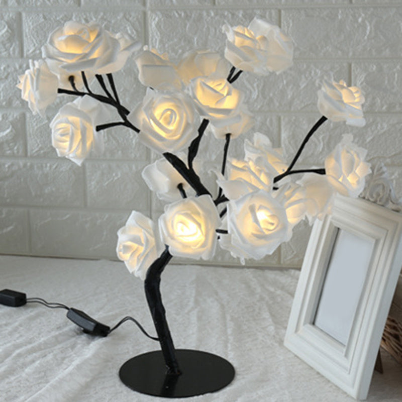 Guirlande LED fleurie rose ou arbre lumineux LED rose