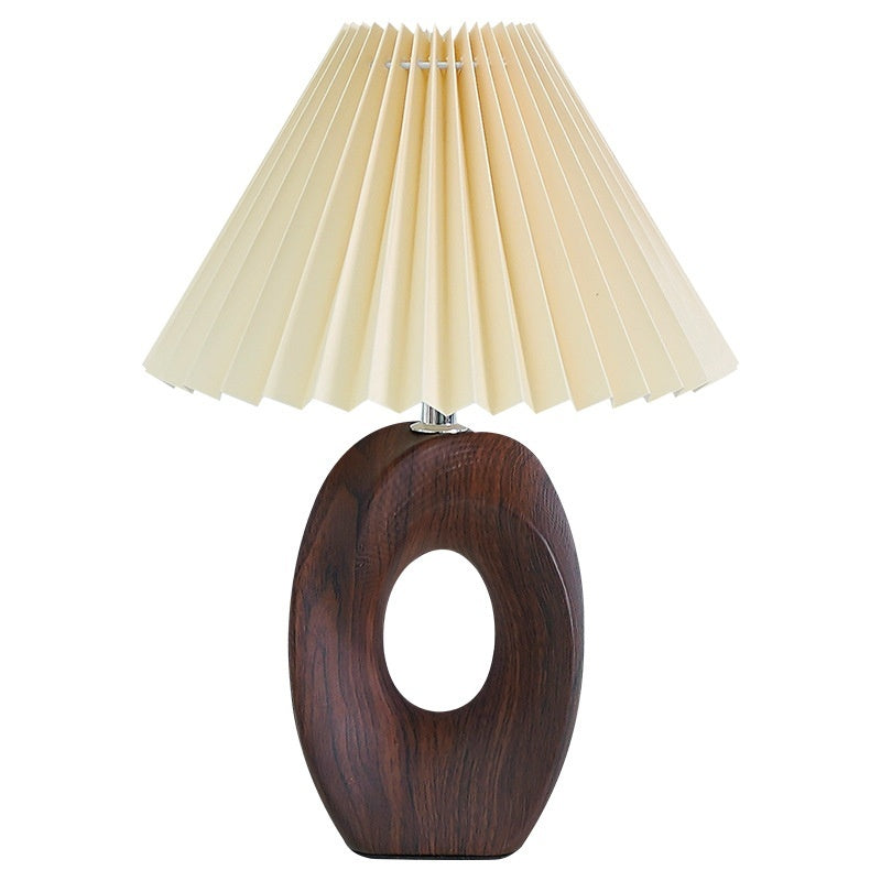 Nordic Pleated Vintage Ceramic Small Night Lamp