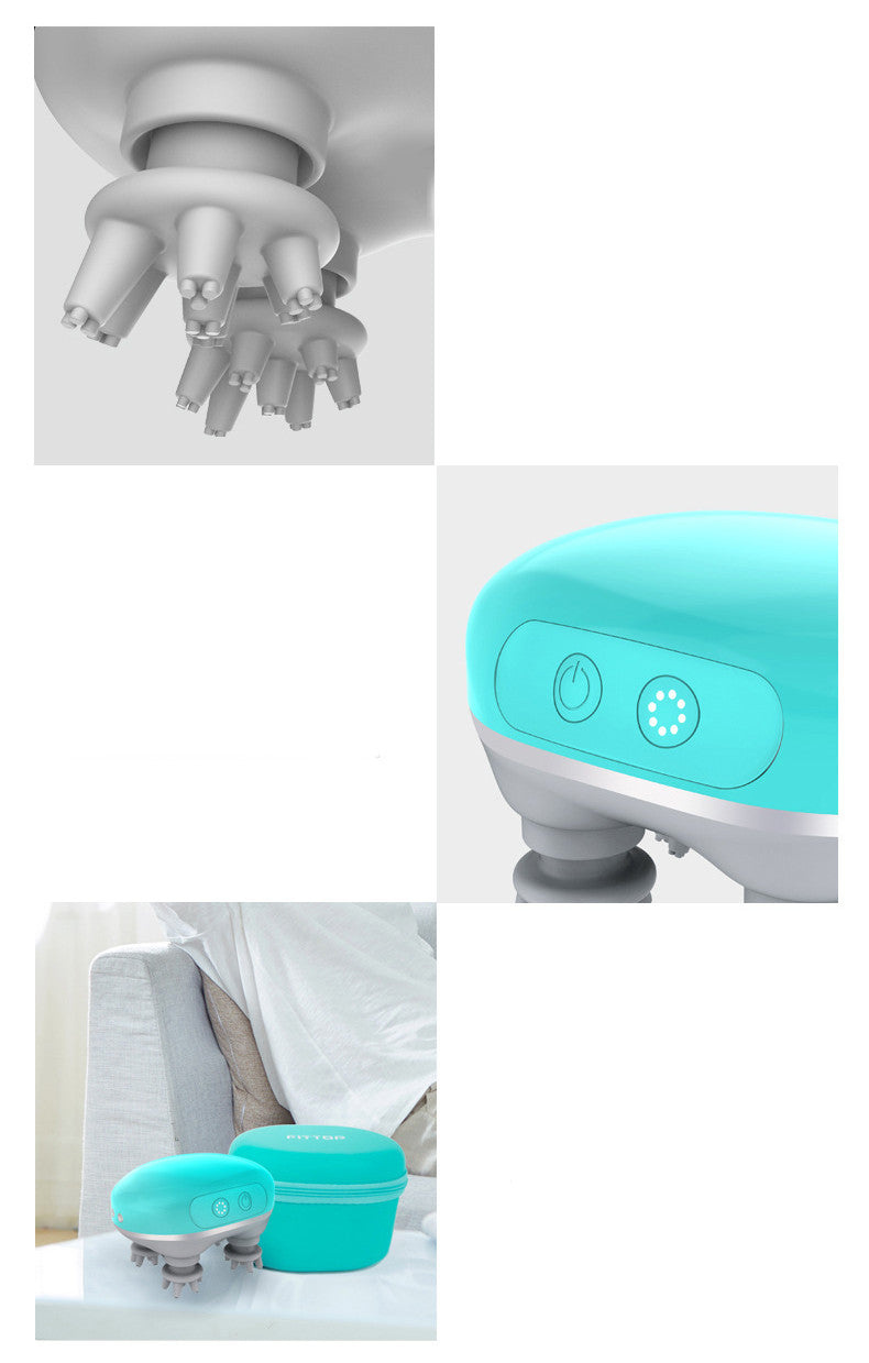 Masseur Électrique Pétrissage Vibration Rechargeable Cuir Chevelu Tête