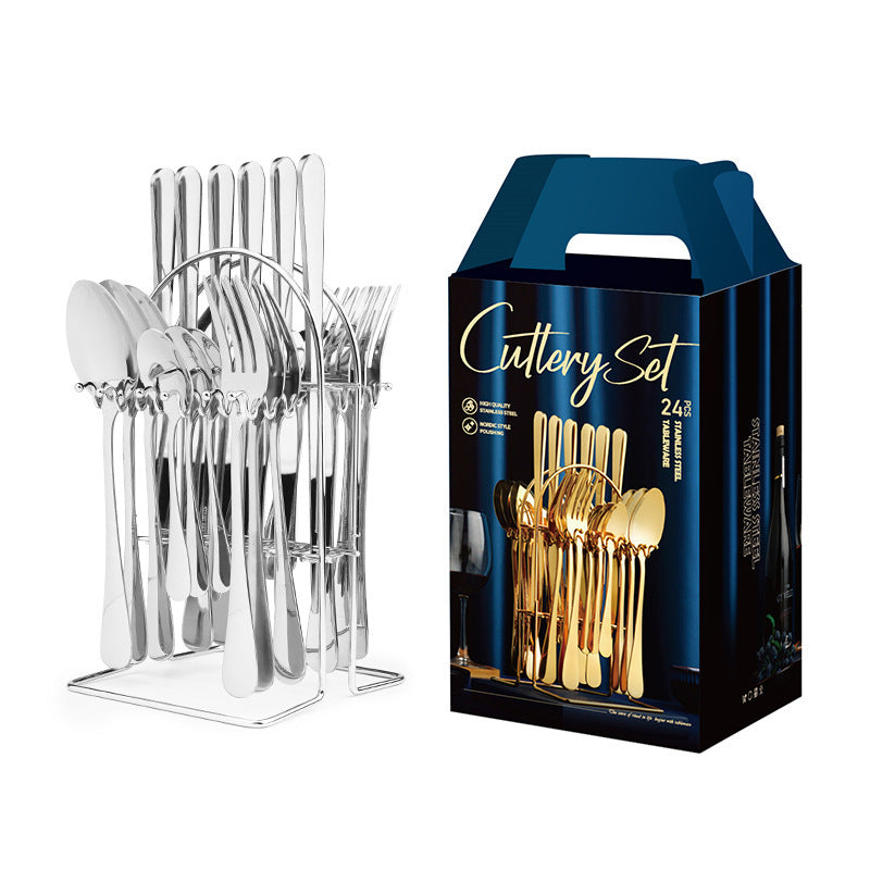 Ensemble de couverts en acier inoxydable 1010 couteau et fourchette à steak de style occidental