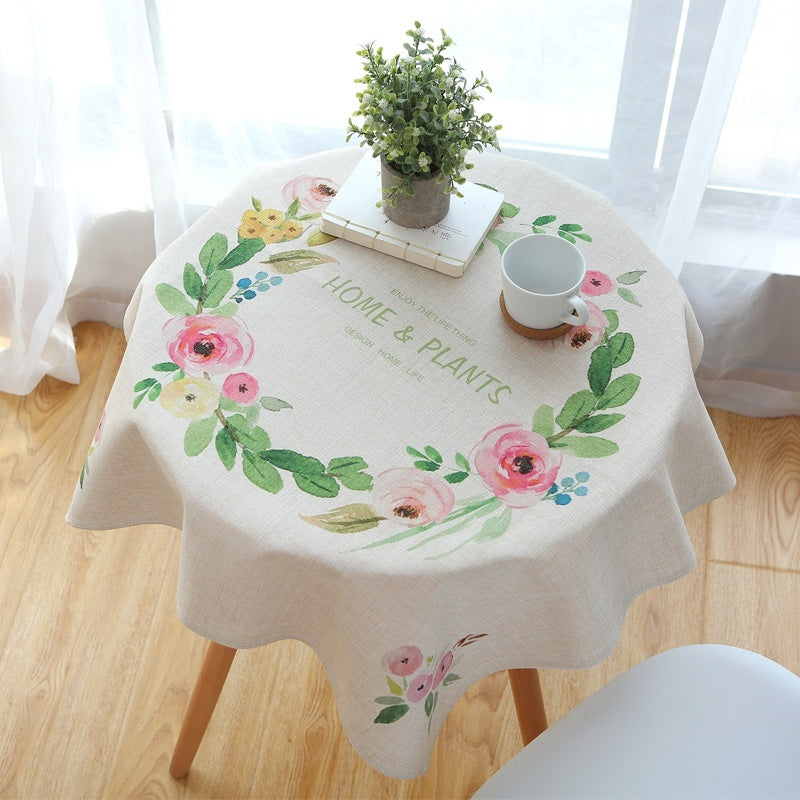 Pastoral Modern Simple Fabric Cotton And Linen Small Round Table Coffee Table Cloth And Tablecloth