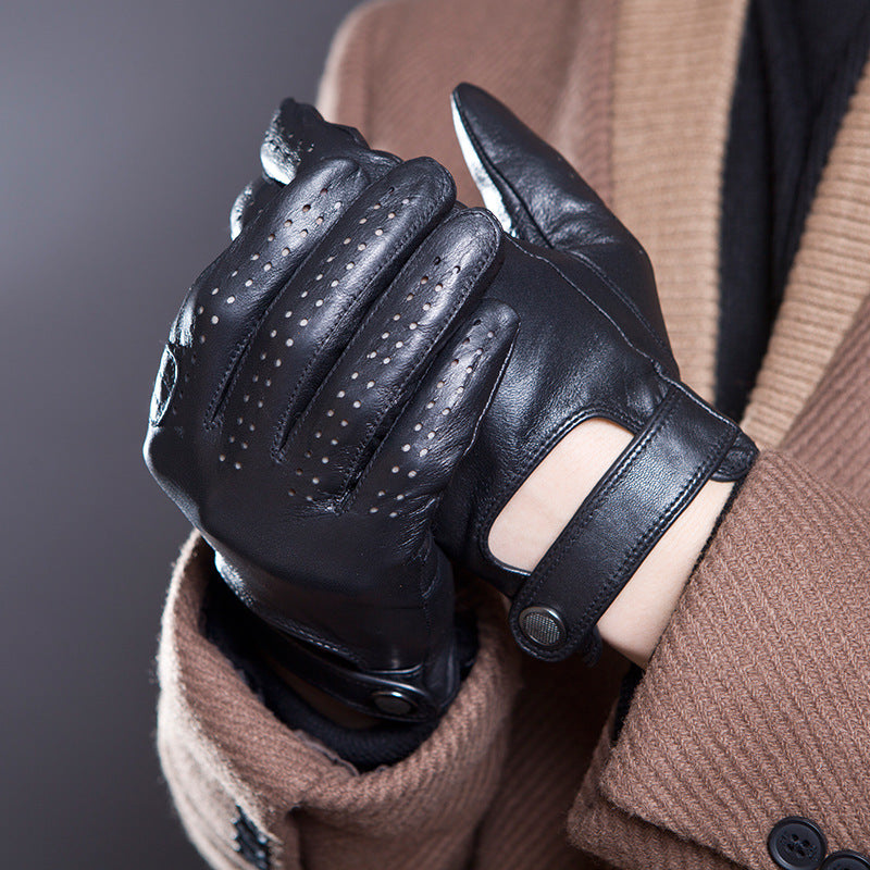 Imported Sheepskin Leather Touch Screen Men's And Women's Same Gloves Spring And Autumn Sports Driving Summer