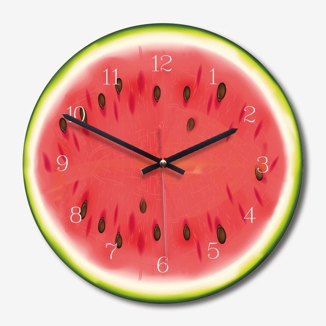 Home Printed Wooden Mute Decorative Clock