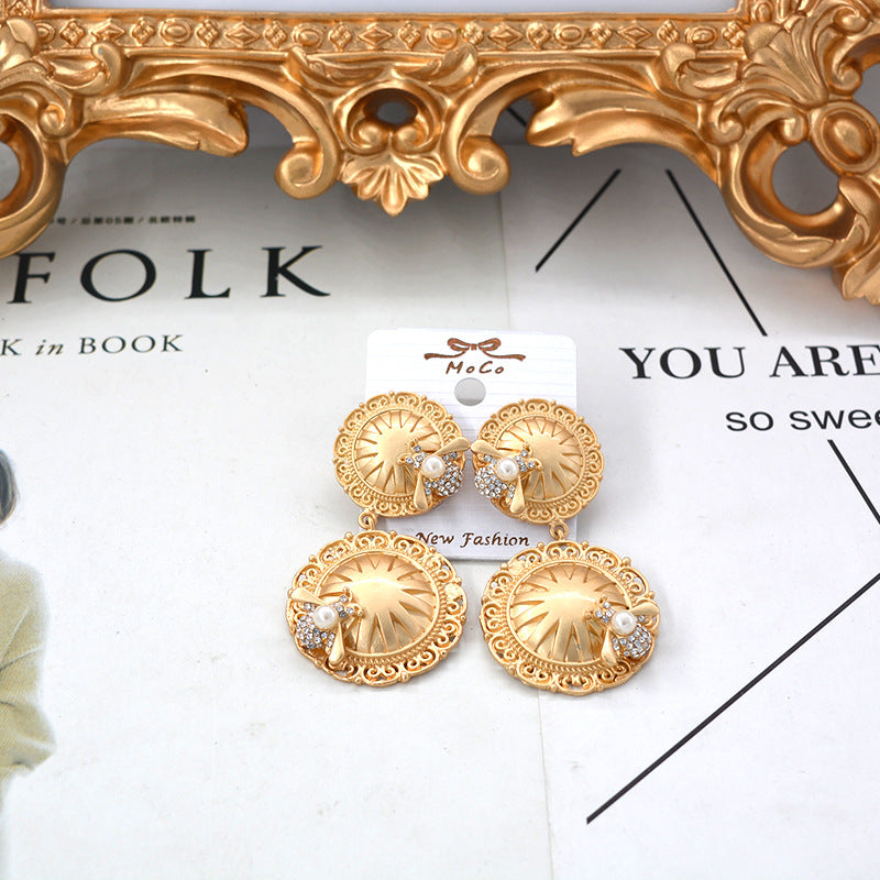 Rhinestone Geometric Exaggerated Large Earrings Earrings