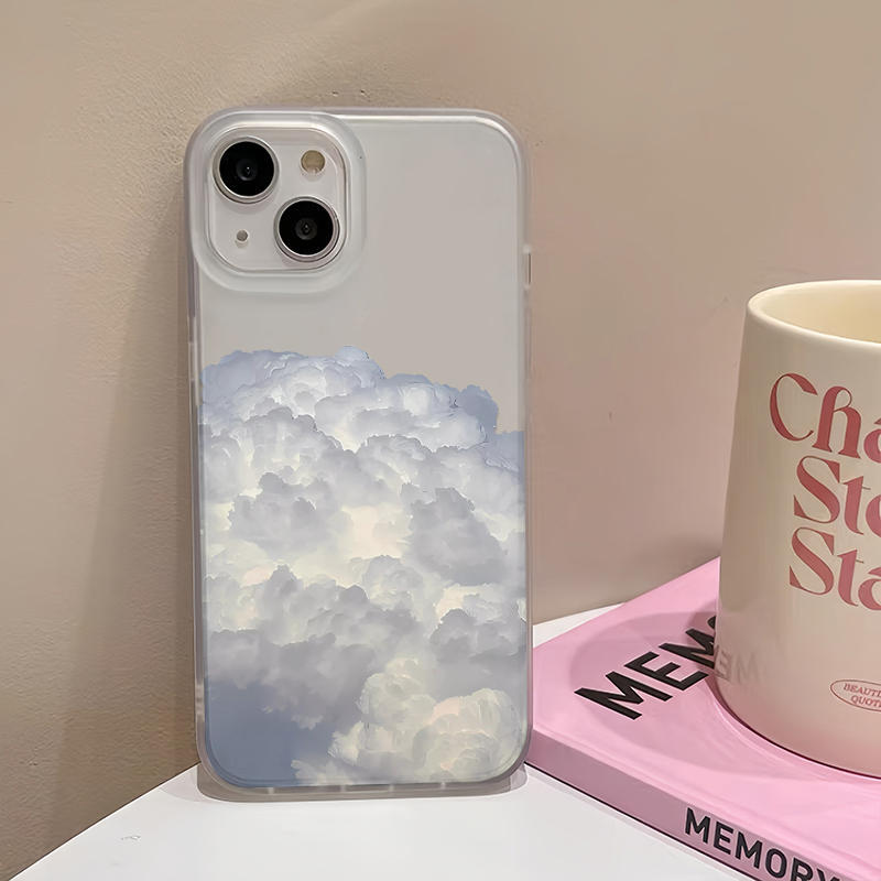 Coque de téléphone translucide givrée d'été