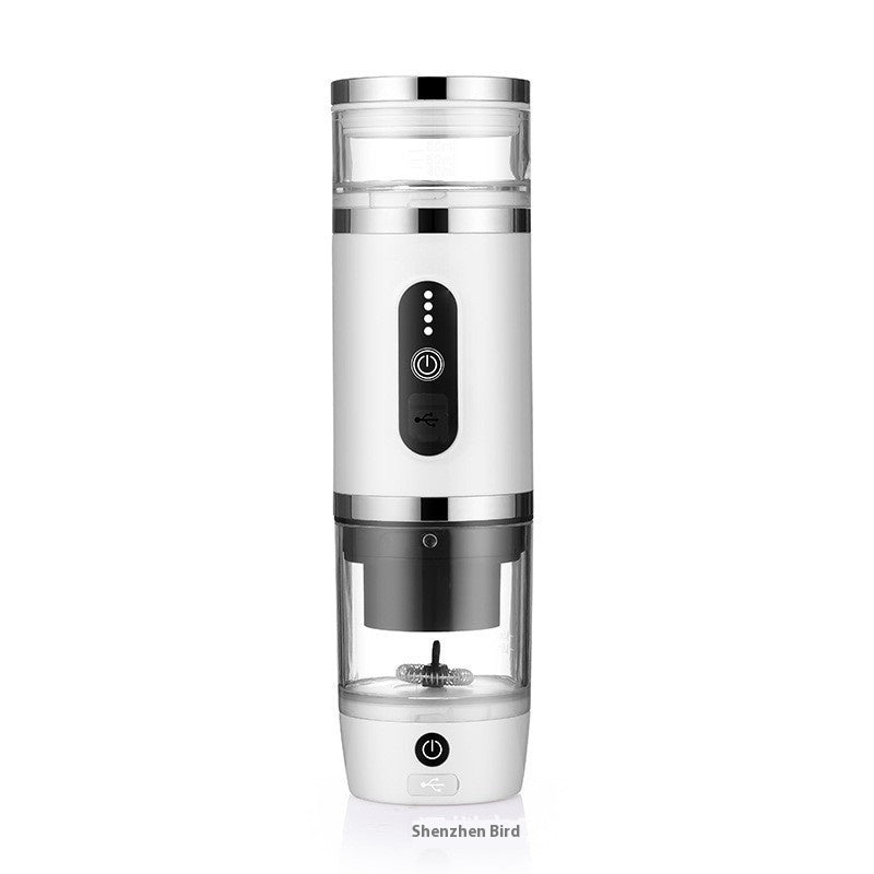 Machine à café italienne trois-en-un intégrée, sans fil, portable, avec fonction de chauffage et de mousse de café
