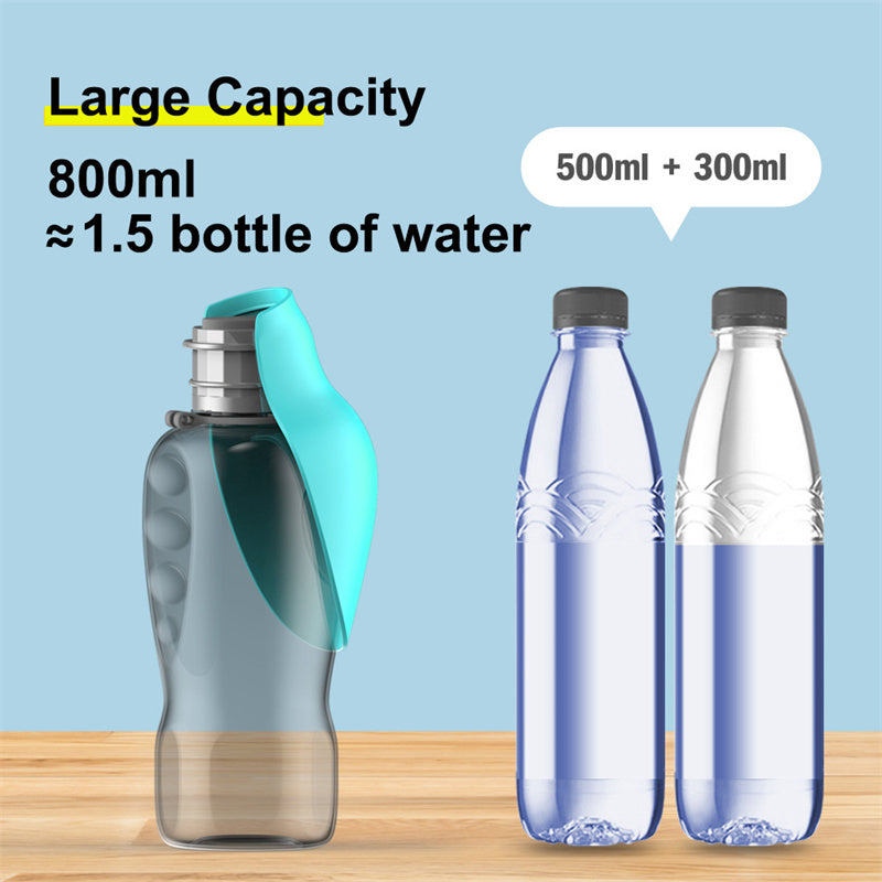 Bouteille d'eau 800ml pour chien, Gamelle Portable Grande Capacité Anti-fuite pour Animaux, Bol Pliable pour Golden Retriever, Accessoires de Promenade en Plein Air, Produits pour Animaux de Compagnie
