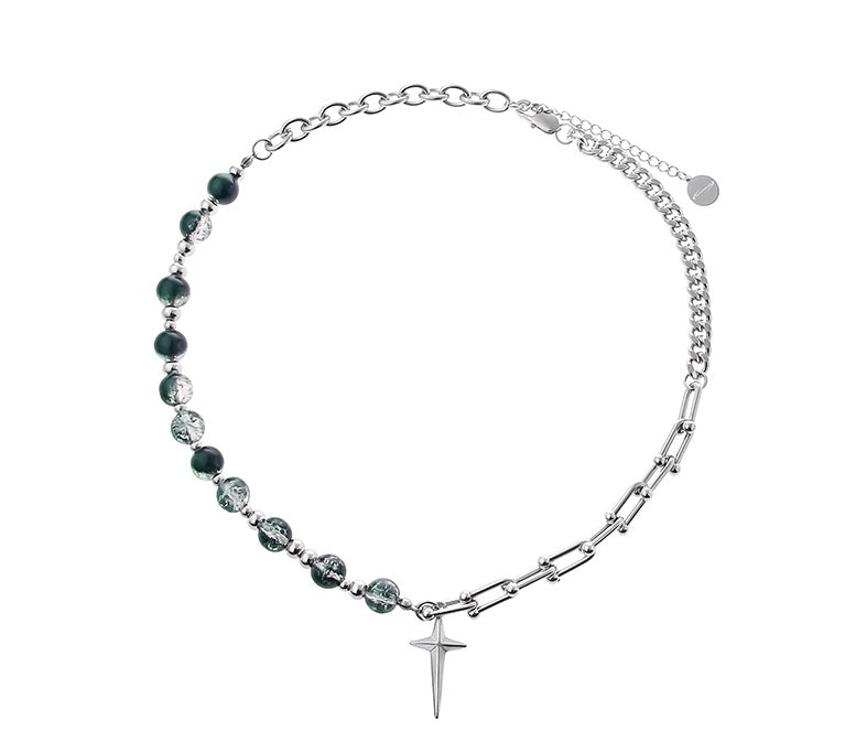 Splicing Beaded Necklace Hip Hop
