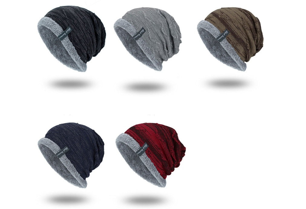 Knitted woolen cap to keep warm in winter