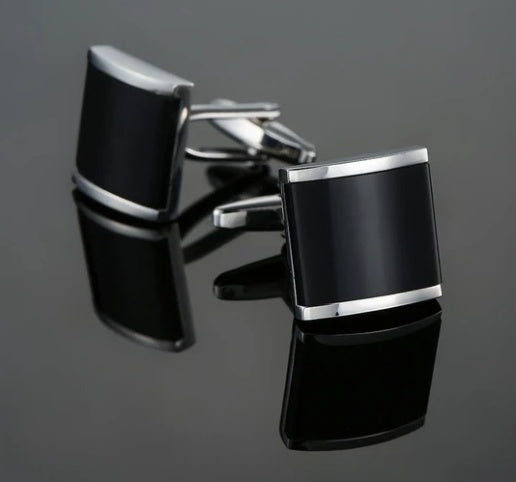 French men's metal cufflinks