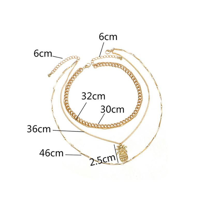 Collier minimaliste pendentif ananas pour femme