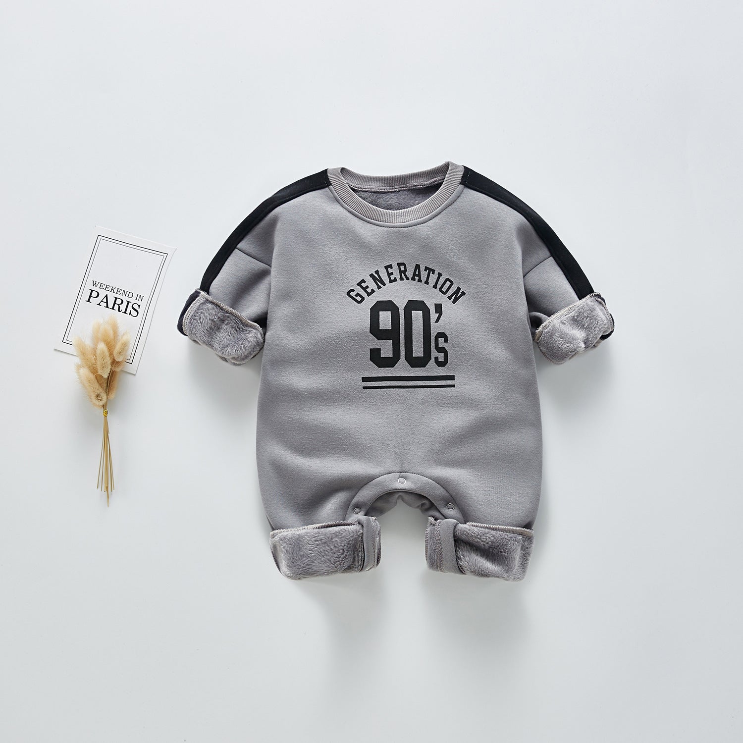 Number and fleece jumpsuit