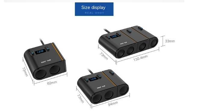 Smart Dual Usb Car Charger One For Four Cigarette Lighter