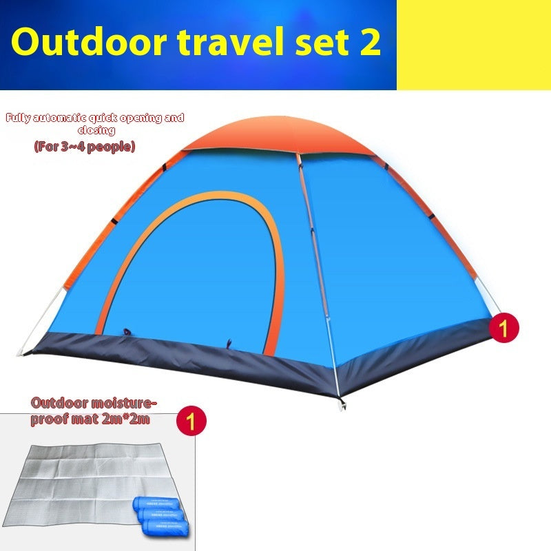 Tente de camping automatique double porte multi-personnes