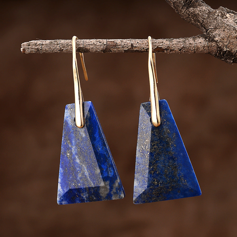Lapis Lazuli Earrings European And American Fashion Earrings Multicolor Fashion Earrings
