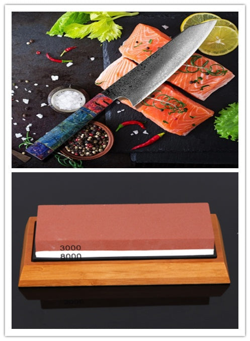 Kitched set (totally 7 sets) Acacia chopping board and knife