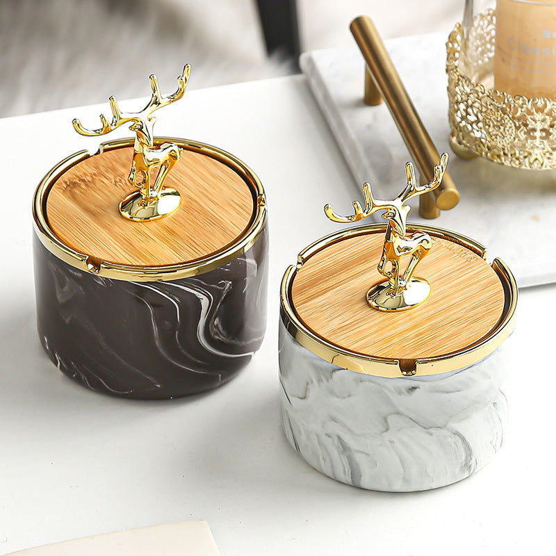 Household Ceramic Windproof Fly Ash Decorative Ashtray