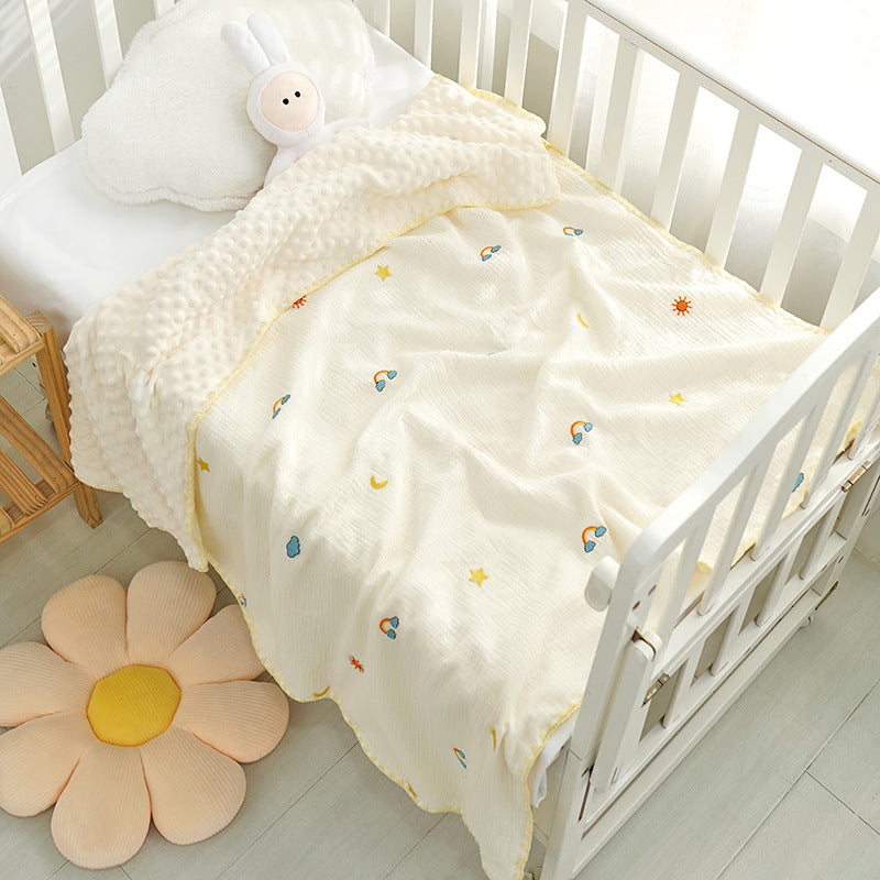 Doudou Couverture Bébé Couverture Crêpe Nouveau-né Couverture Apaisante