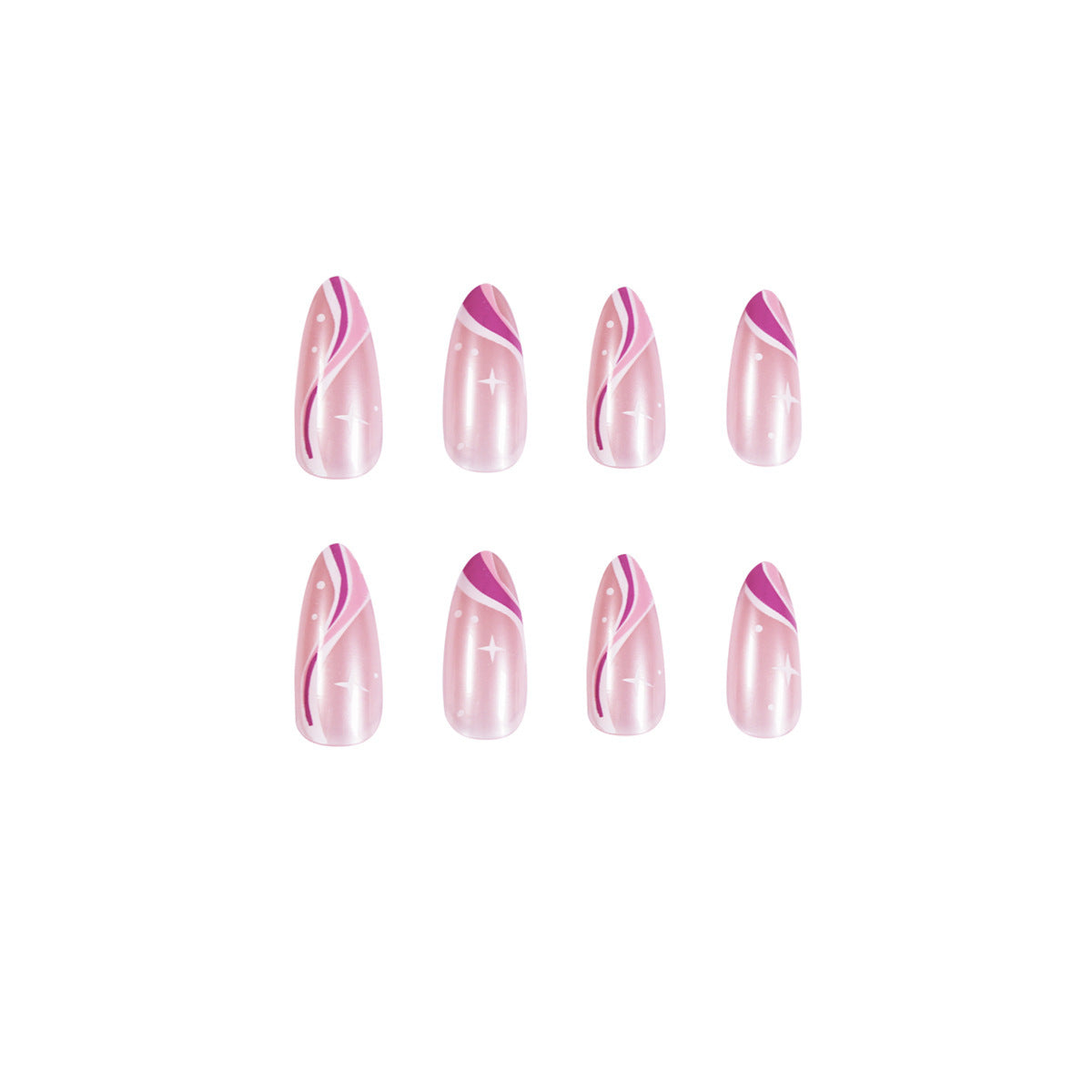 Produits pour les ongles à porter, série minimaliste ondulée et pointue