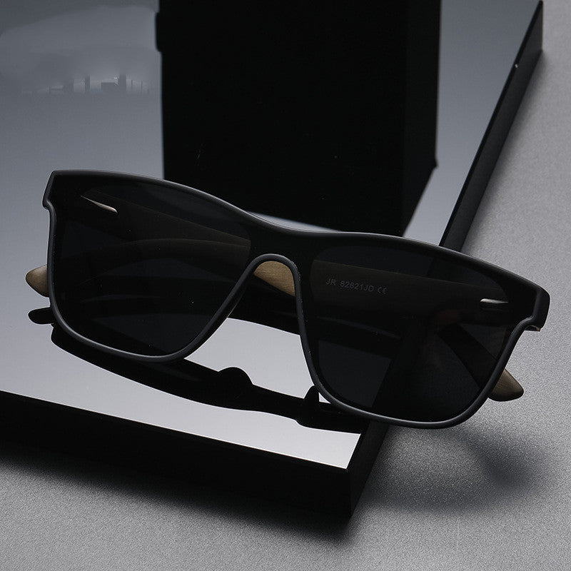 Square Bamboo Wooden Leg Men's And Women's Same Style Fashion Personality Color Film Polarized