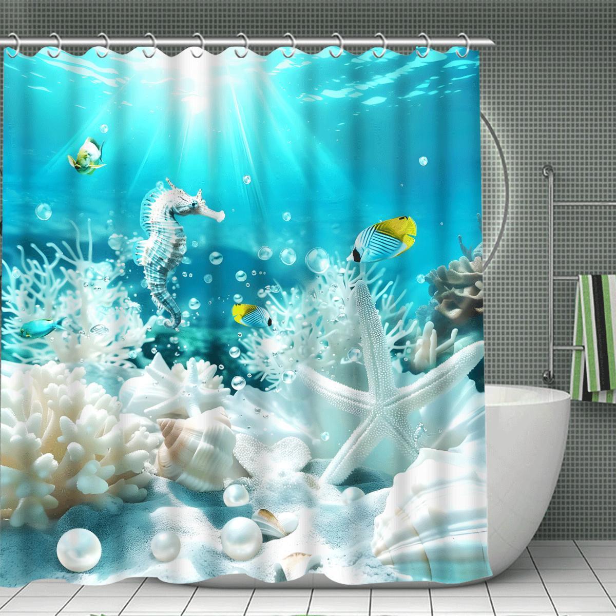 Exquisite Housewarming Gift Modern Home Decorative Waterproof Shower Curtain