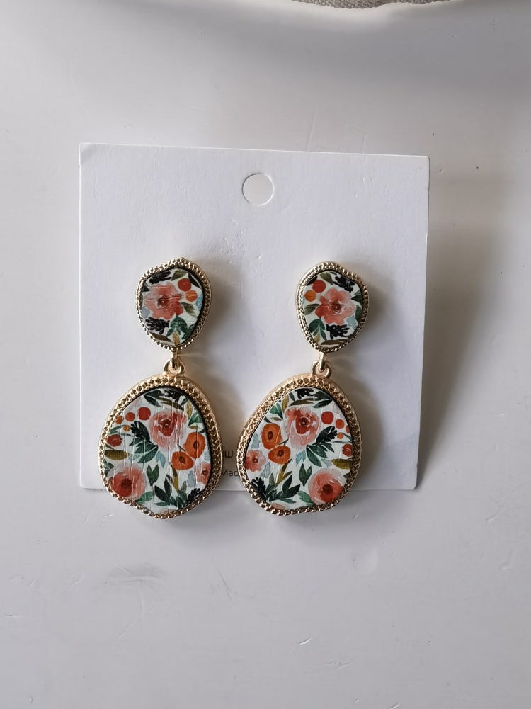 Fashion Exaggerated Water Drop Oval Stud Earrings