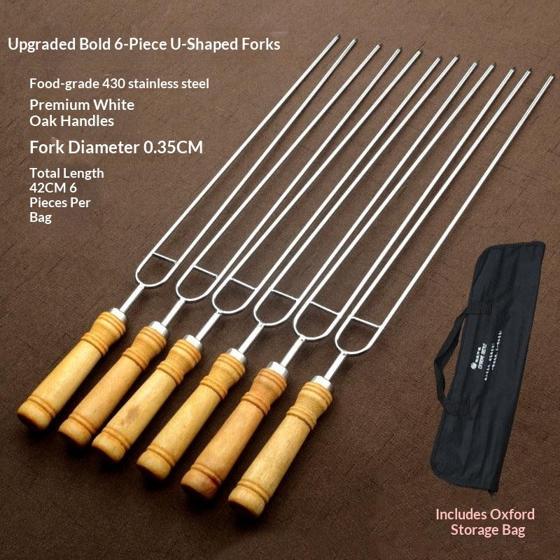 Outdoor Stainless Steel Barbecue Skewers And Barbecue Accessories