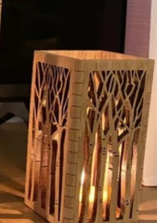 Wooden Candle Holder Bamboo Forest Lantern