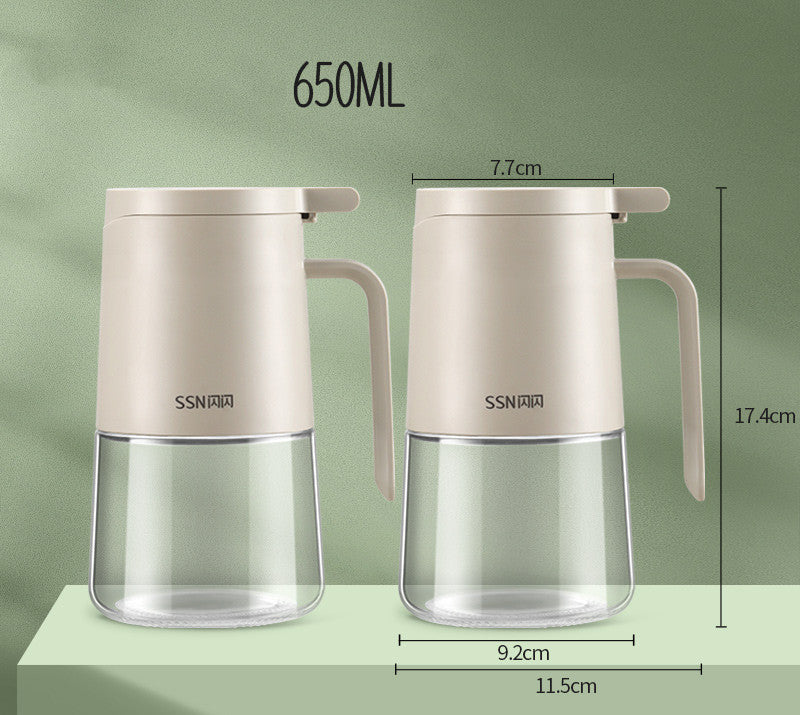 Bouteille d'huile en verre antiadhésive de grande capacité pour cuisine domestique
