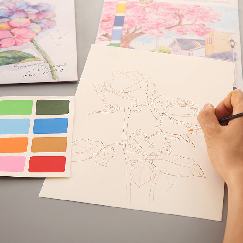 Livre de peinture créatif pour la décompression et la coloration à l'aquarelle