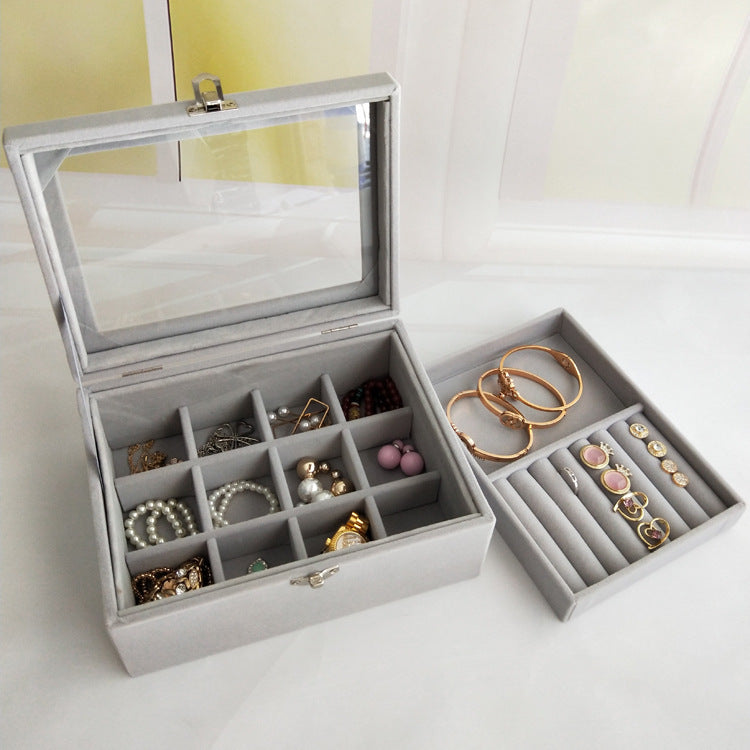 Flannel Small Capacity Jewelry Storage Box