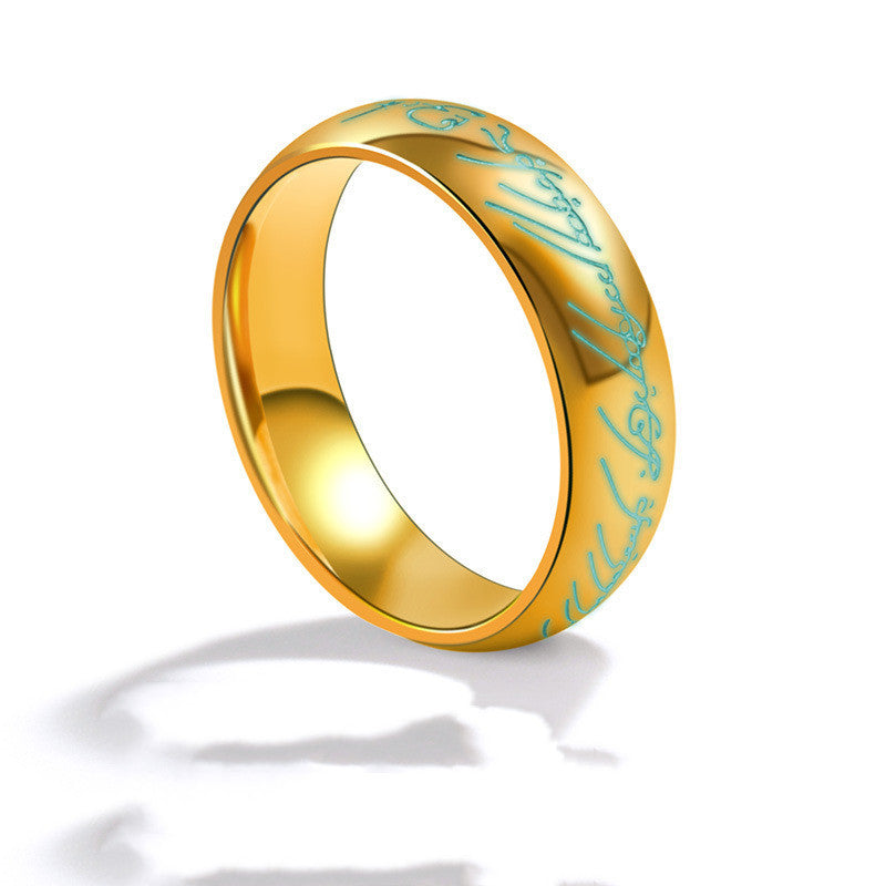 Personality Single Korean Style Non-thermochromic Ring