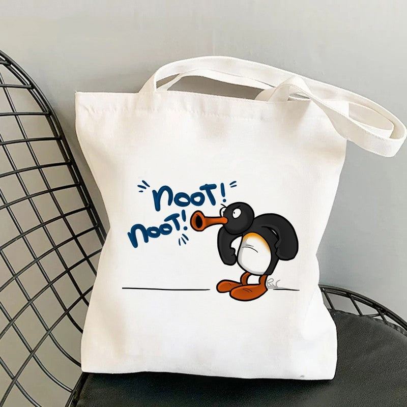 Shopping Tote Custom Blank Zipper Cotton Bag Student Canvas