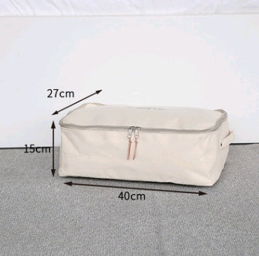 Boîte de rangement en toile épaisse, sac de rangement pour vêtements avec couvercle, sac de rangement pour couette avec fermeture éclair