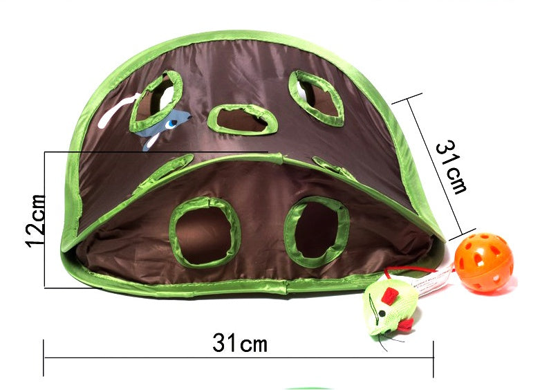 Jouet interactif pour chat en forme de puzzle pour animaux de compagnie, clochette à neuf trous, balle, cachette et chenil pour chat.
