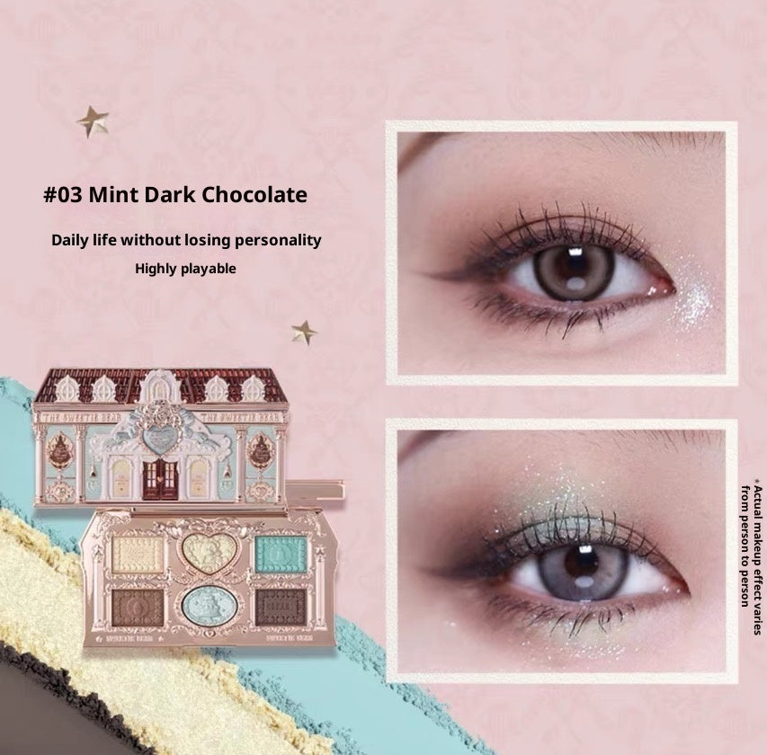 Sweetheart Bear Eyeshadow Palette Matte Shimmer Easy To Use