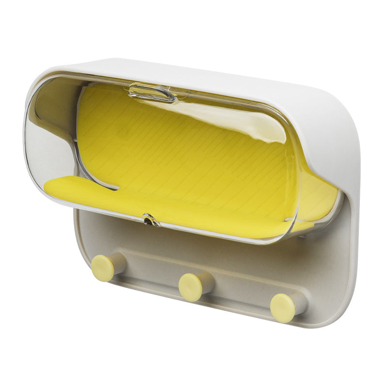 Soporte de pared para baño, práctico y sin perforaciones, para montar en la pared, para guardar vasos, ropa, llaves y accesorios.