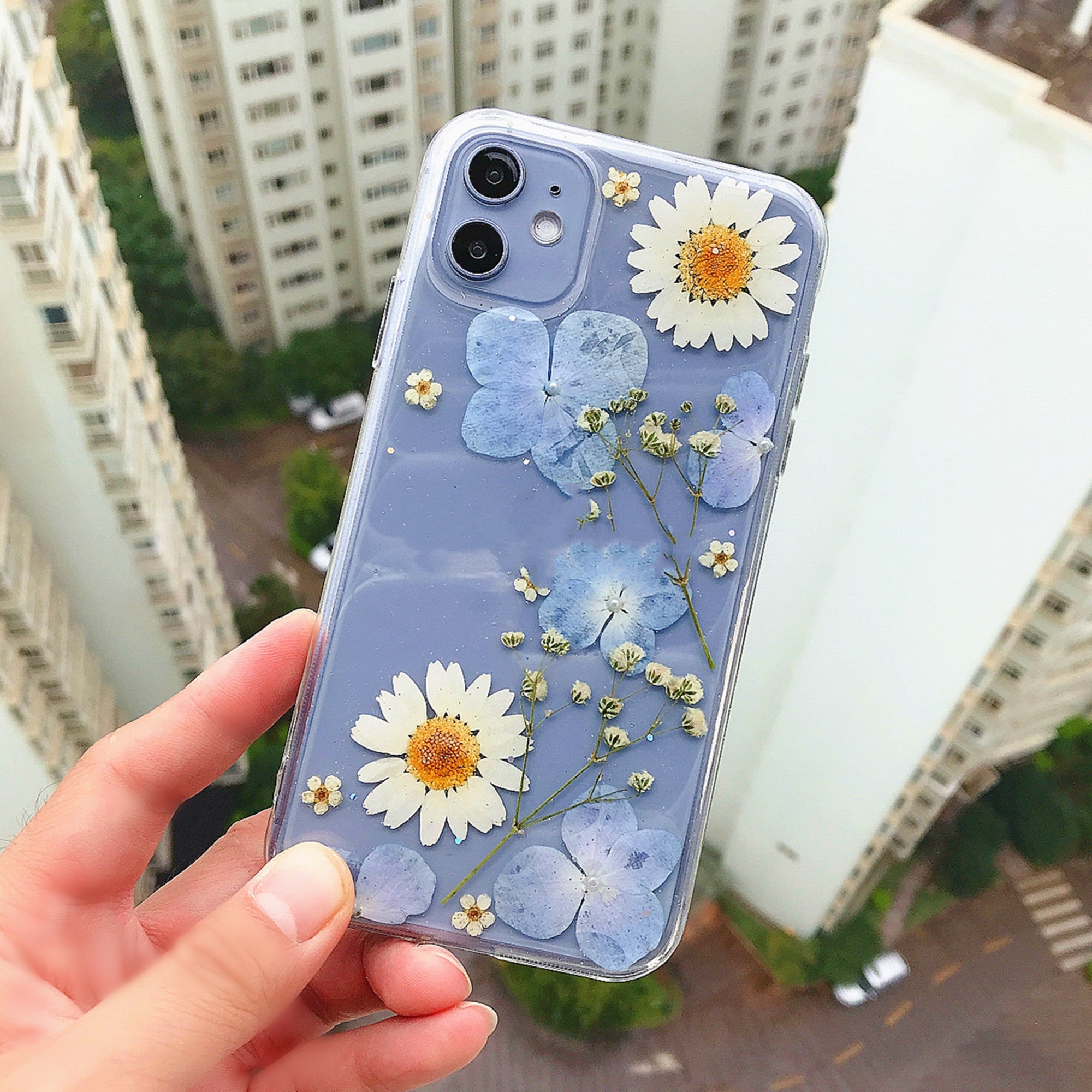 Girls Fashion Preserved Flower Phone Case