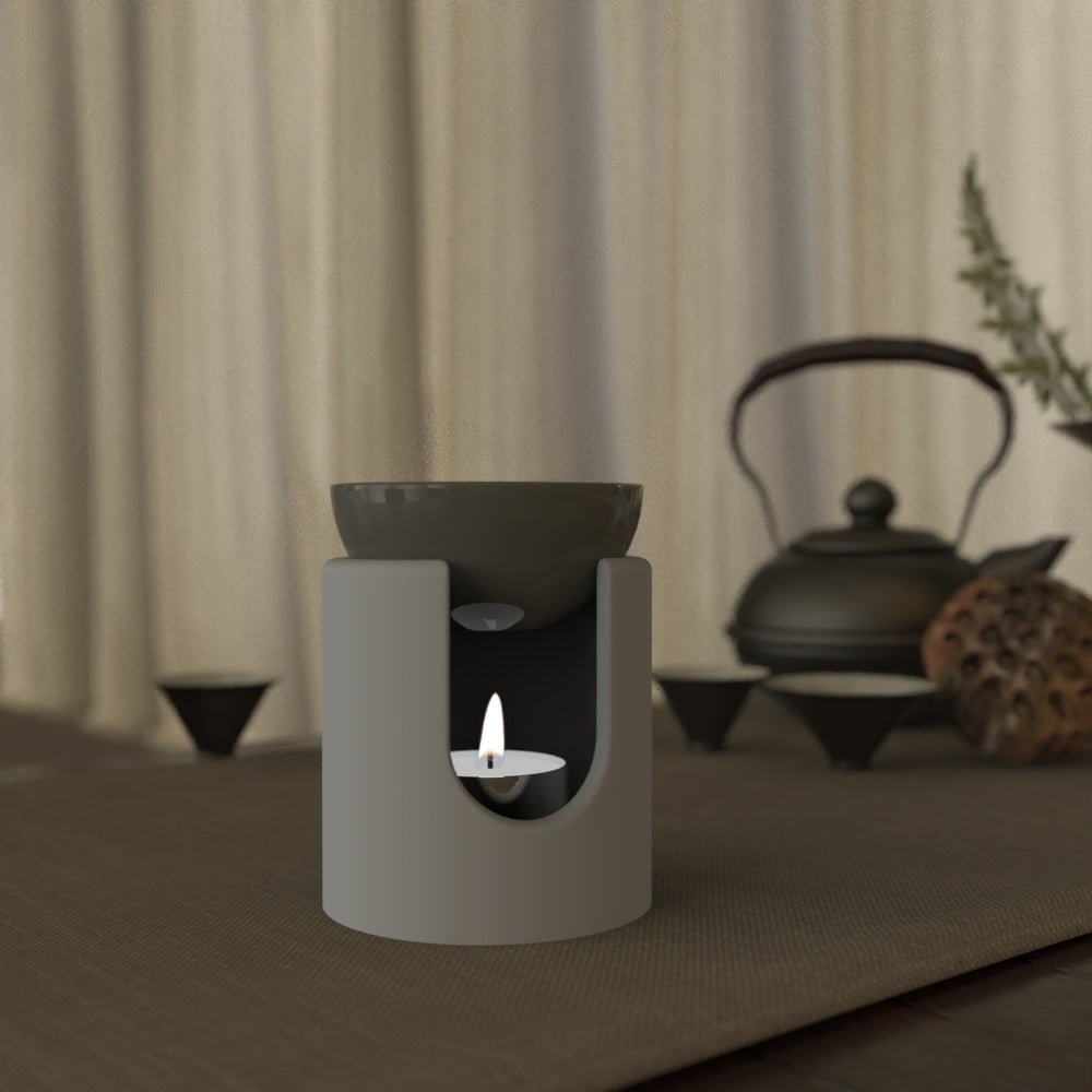 Moule en silicone pour bougeoir d'aromathérapie chauffant en béton