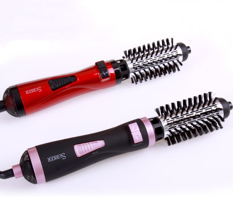 Brosse Rotative Professionnelle Sèche-Cheveux Machine 2 en 1 Multifonction Bigoudi Fer à Friser Baguette Outils de Coiffage