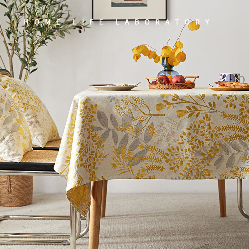 Nappe en coton et lin de style pastoral américain, nappe de luxe léger de haute qualité.