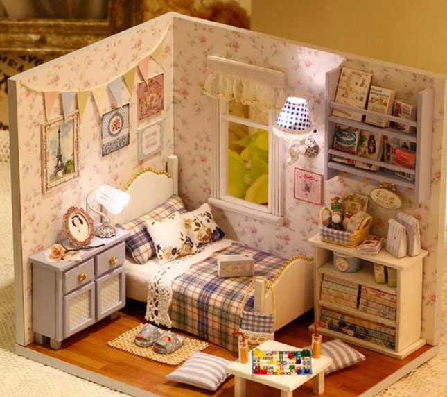 Creative Gift DIY Cabin Sunny Hand-assembled House with Light Cabin