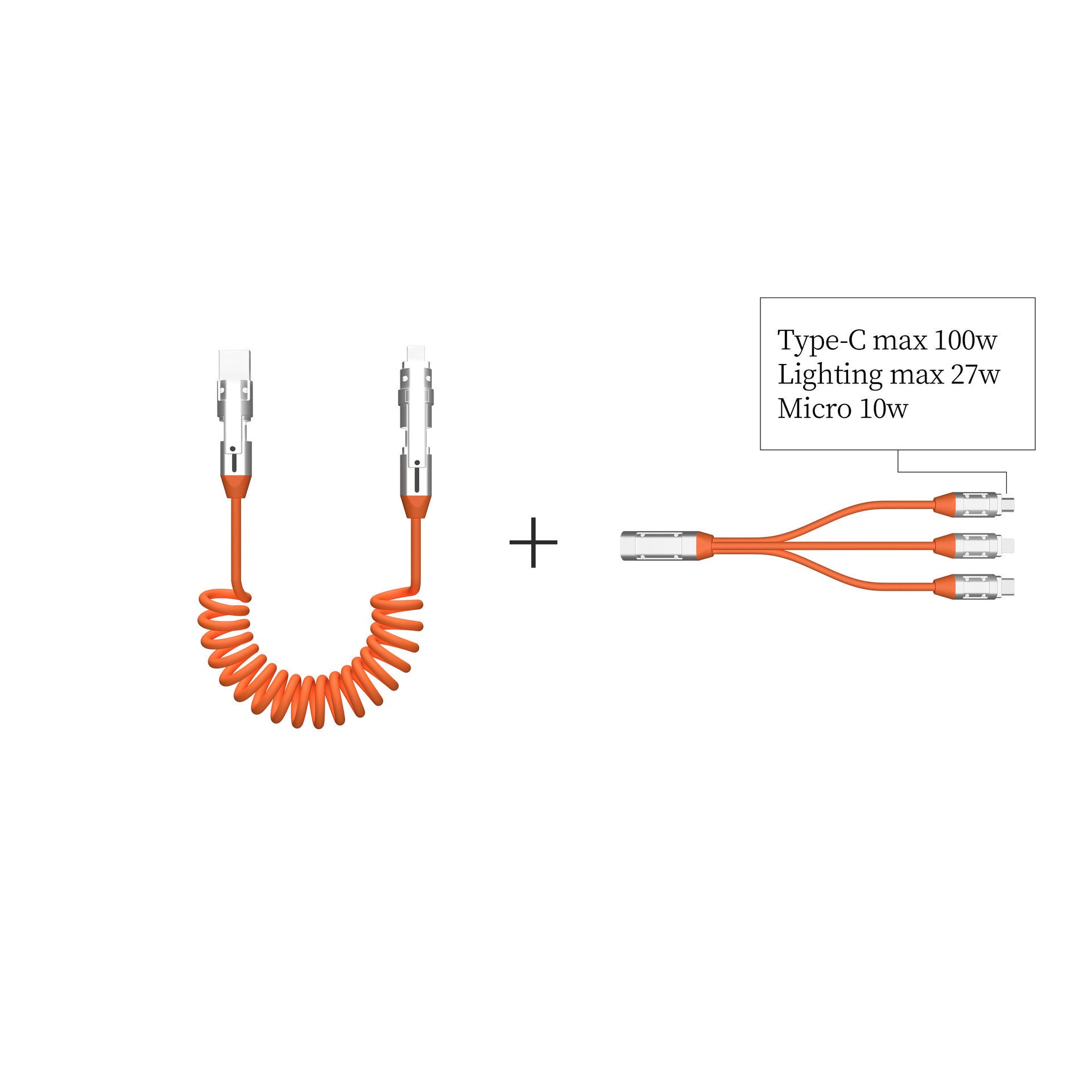 240W Spring Telescopic Fast Charge Data Cable