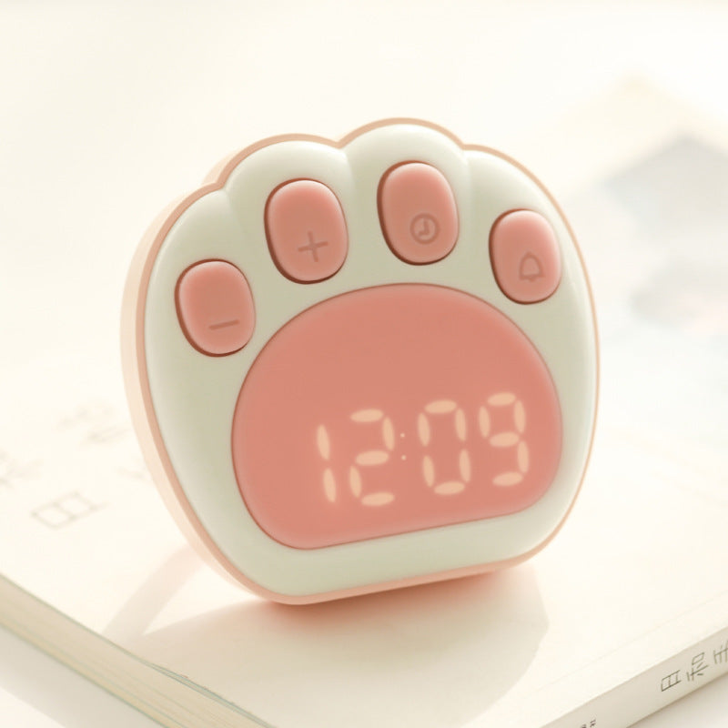 Cat's Claw Mini Alarm Clock Simple Luminous Mute