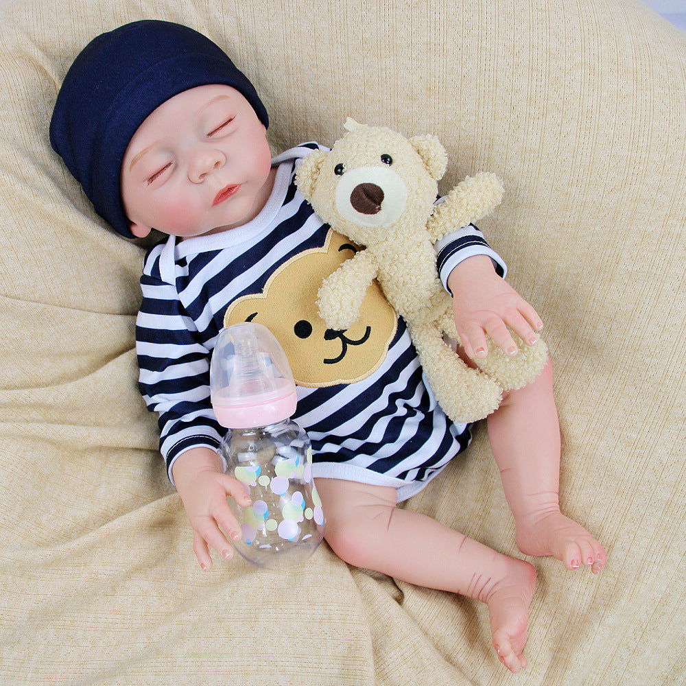 Lifelike Enamel Baby Children Accompanying Dolls