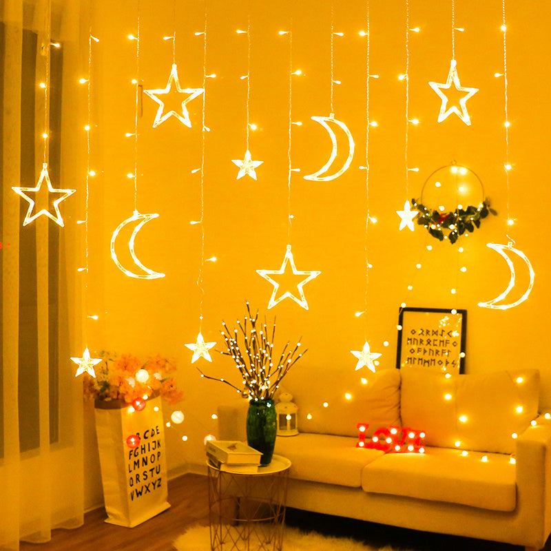 Guirlande lumineuse LED Clignotante Rideau Étoilé Créative Décorative