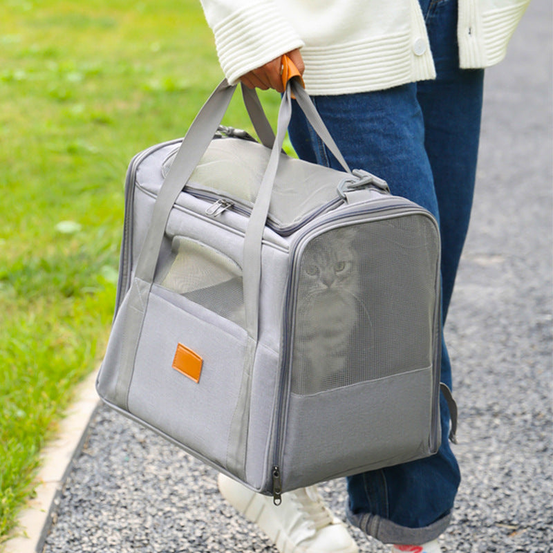 Sac à couches pliable pour petits chiens et chats Sac à bandoulière respirant pour l'extérieur