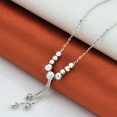 Three Color Silver Necklace Women''s 925 Silver Plated 18K Color